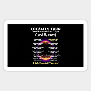 Back Printed Port Clinton Ohio Great American Eclipse Tour April 8, 2024 Sticker